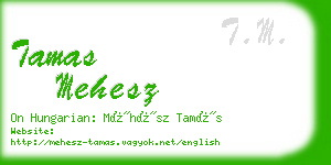 tamas mehesz business card